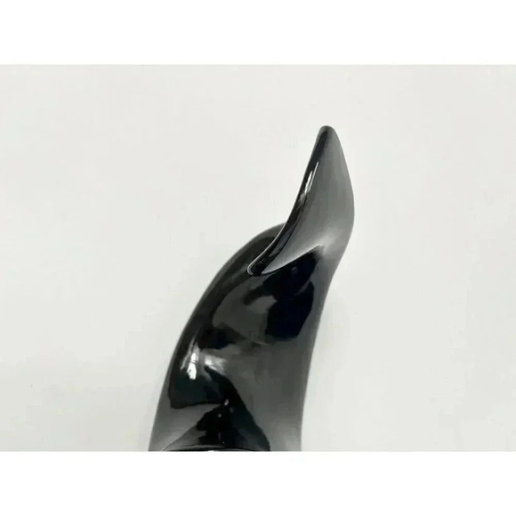 Midcentury Modern Fish Shaped Vintage Ceramic Black Ash tray / Catchall Dish - Picture 3 of 9